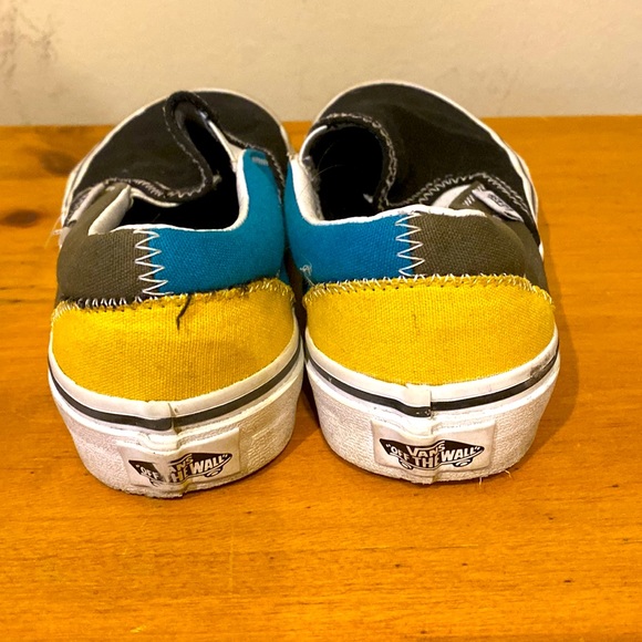 Vans Off the Wall Slip on Low Top Color Block Sneakers Mens 3.5 Womens 5 - Picture 4 of 11